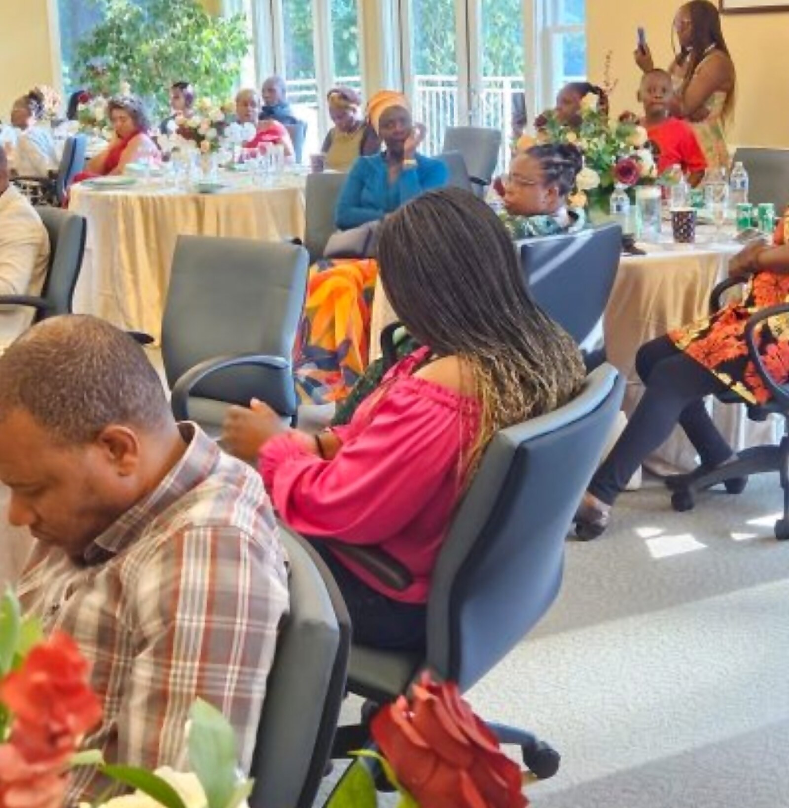 Community members gathered at a Shiro Amani Foundation event